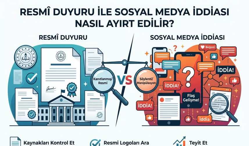 Resmî Duyuru ile Sosyal Medya İddiası Nasıl Ayırt Edilir?