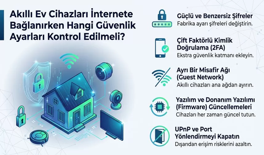 Akıllı Ev Cihazları İnternete Bağlanırken Hangi Güvenlik Ayarları Kontrol Edilmeli?
