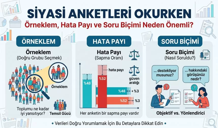 Siyasi Anketleri Okurken Örneklem, Hata Payı ve Soru Biçimi Neden Önemli?