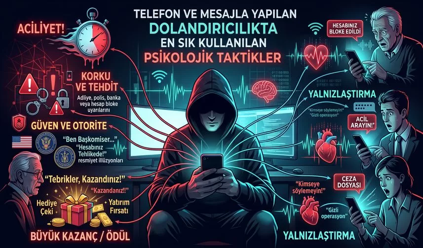 Telefon ve Mesajla Yapılan Dolandırıcılıkta En Sık Kullanılan Psikolojik Taktikler Neler?